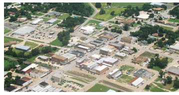 Downtown Navasota Aerial Photo
