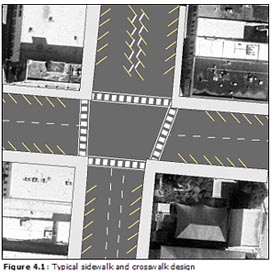 Figure 4.1: Typical sidewalk and crosswalk design