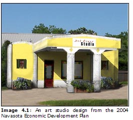 Image 4.1: An art studio design from the 2004 Navasota Economic Development Plan