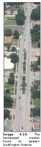 Image 4.16: The landscaped median found on eastern Washington Avenue