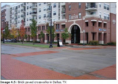 Image 4.5: Brick paved crosswalks in Dallas, TX