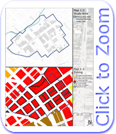 Downtown Navasota Zoning Districts and Study Area